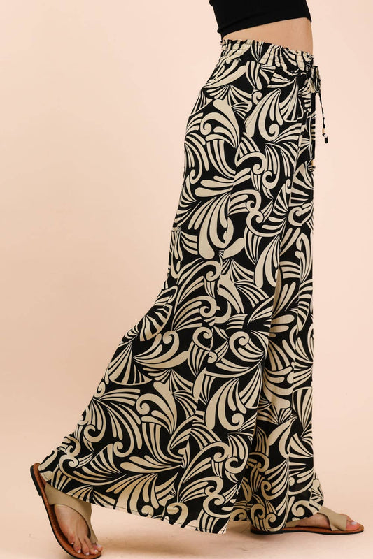 Tropical Wide Leg Pants