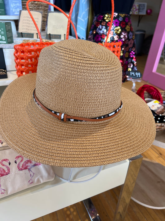 Leopard Panama Hat