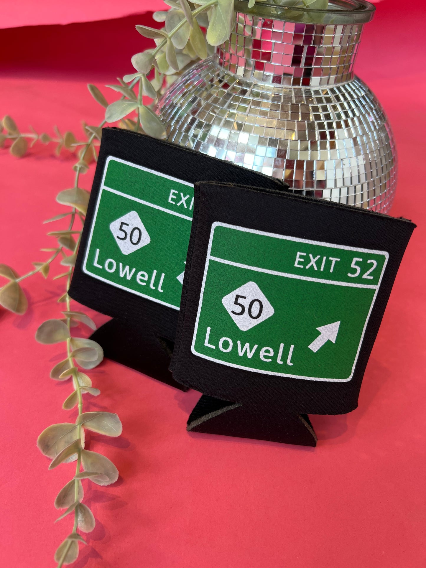 Lowell Exit Koozies