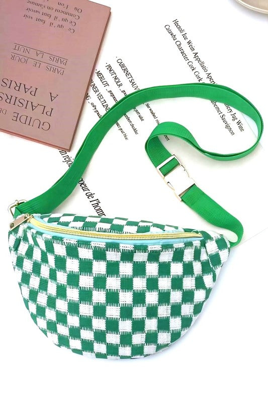 Checkered Cross Body Bag