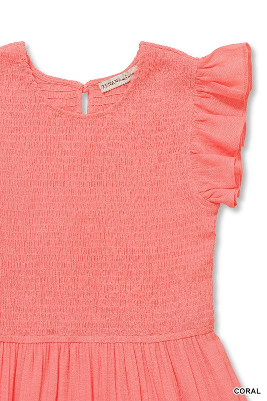 Coral Vibes Midi Dress