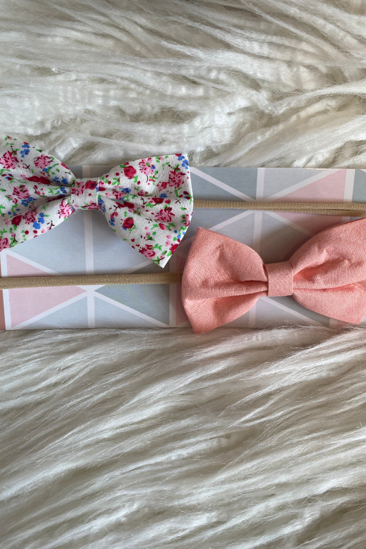 Pink Floral Bow Sets