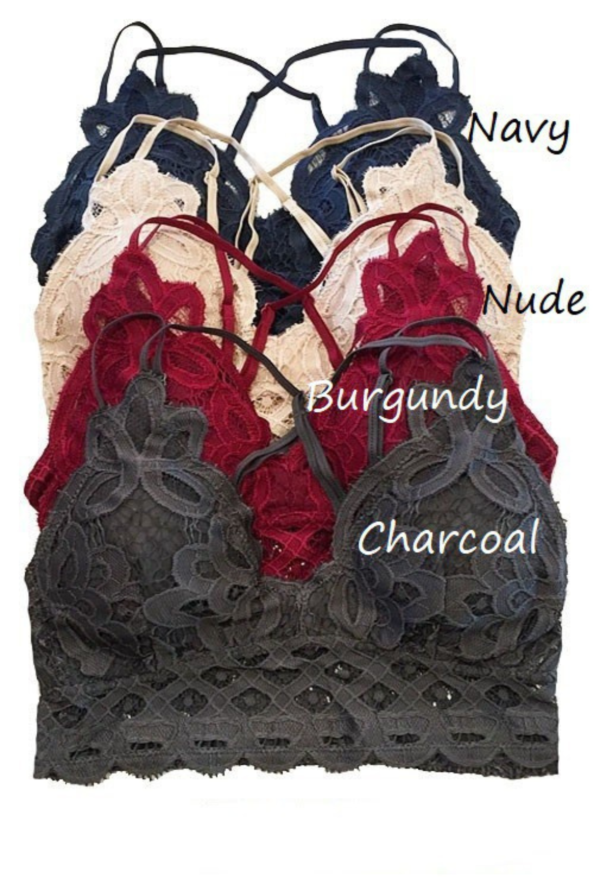 Perfectly You Charcoal Lace Bralette