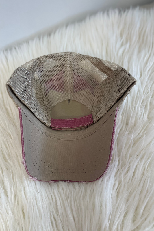 Tropic Like It's Hot Mauve Trucker Hat