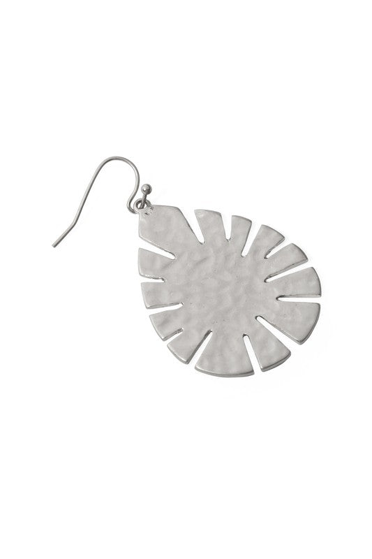 Silver Leaf Drop Earring