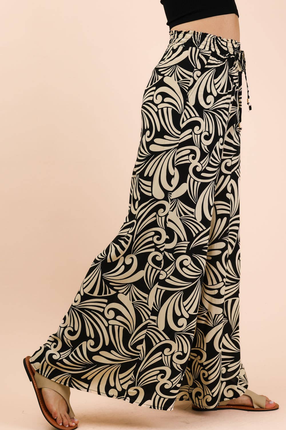 Tropical Wide Leg Pants