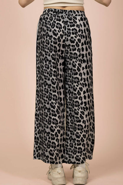 Leopard Wide Leg Pants