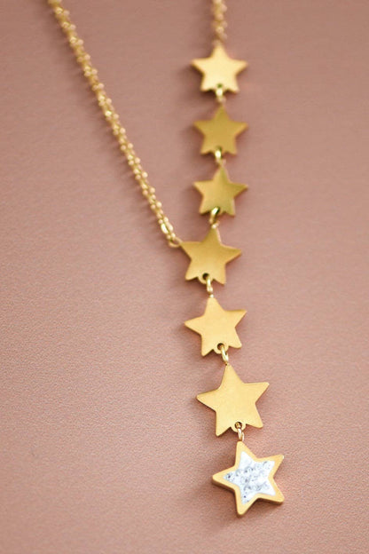 18K Gold Plated Waterproof Stainless Steel Chain Necklace - 6861