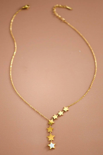 18K Gold Plated Waterproof Stainless Steel Chain Necklace - 6861