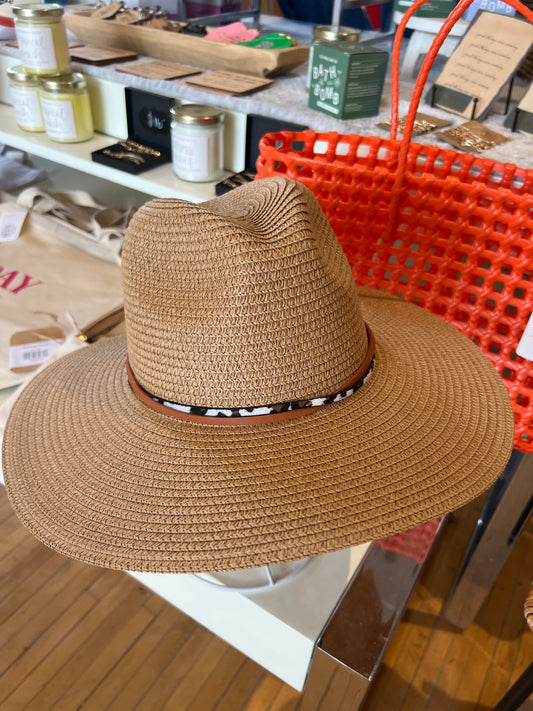 Leopard Panama Hat