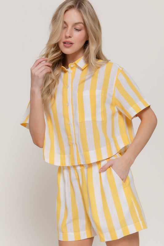 Linen Shorts Set
