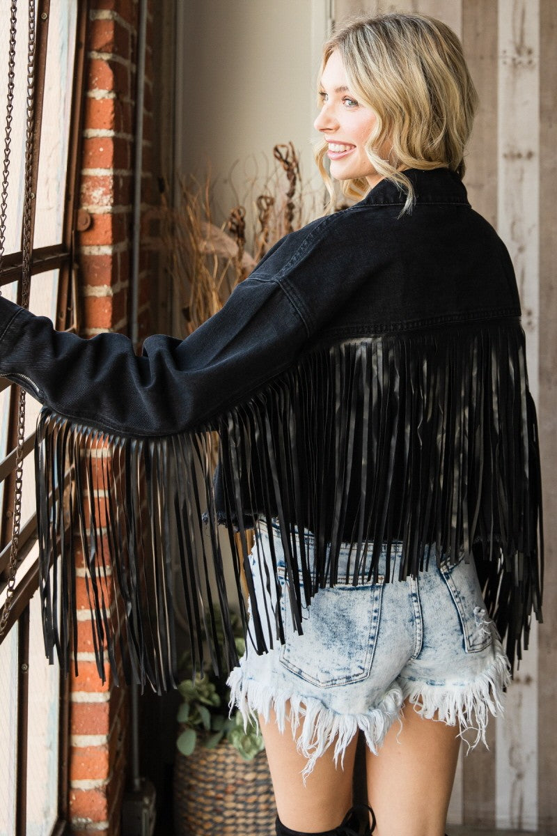 Fringe Denim Jacket
