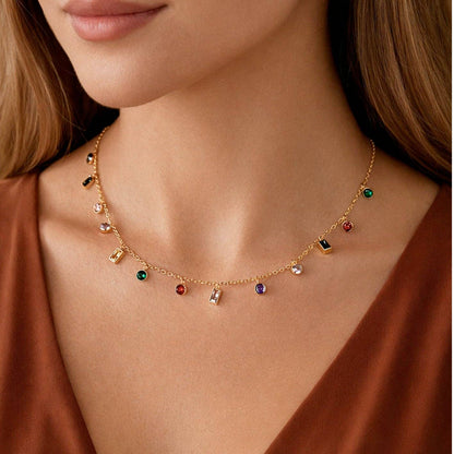 18K Gold Plated Waterproof Stainless Steel Chain Necklace - 7567