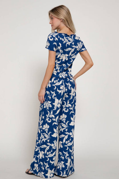Blue Waves Pants Set