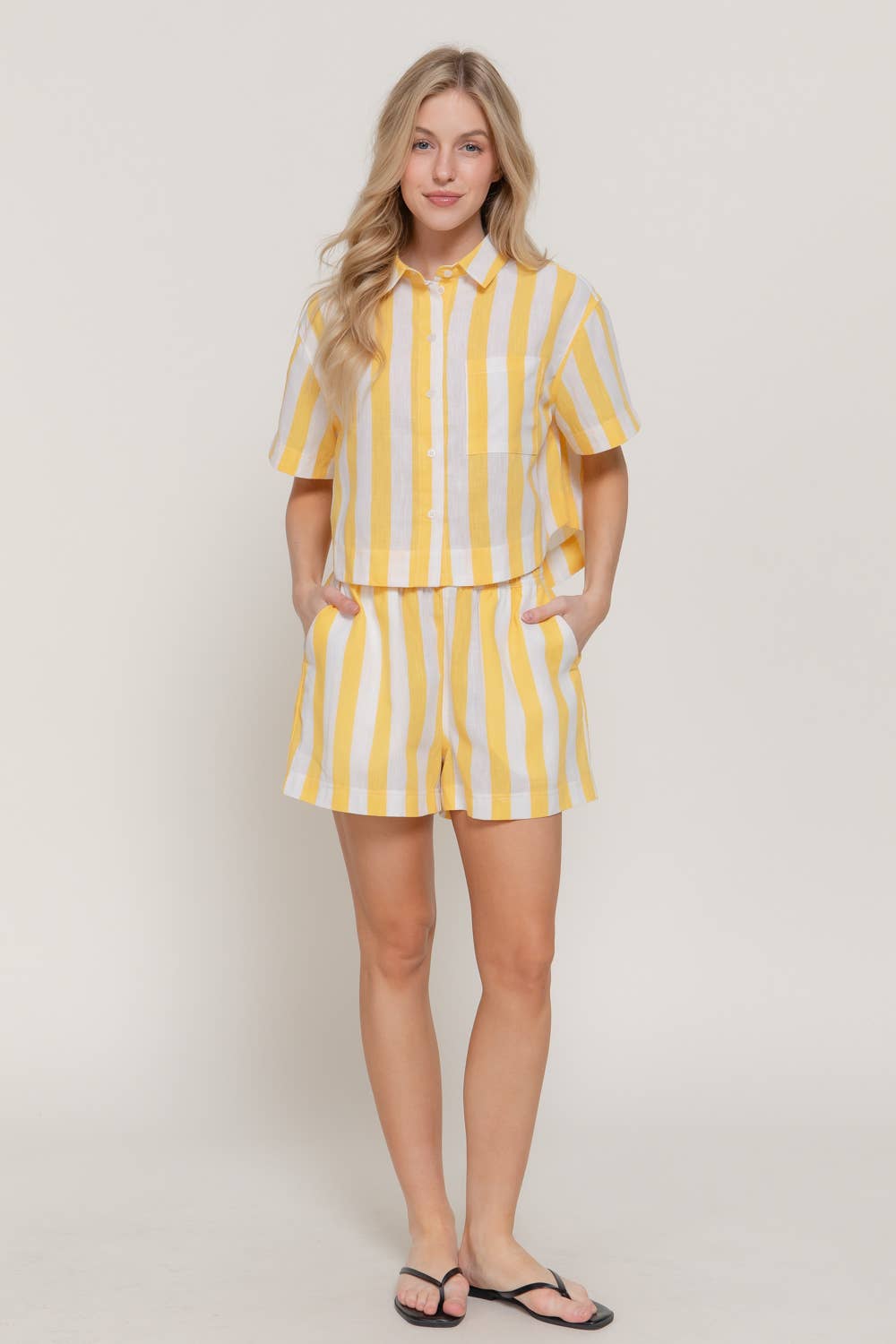 Linen Shorts Set