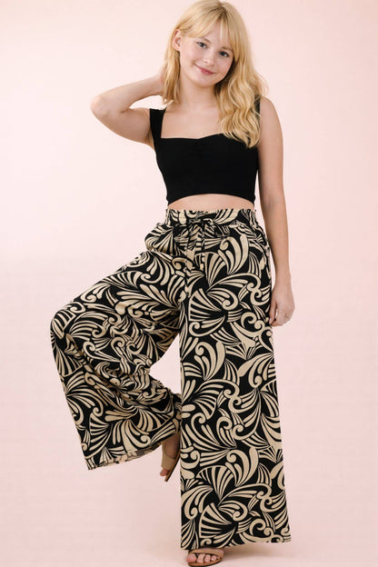 Tropical Wide Leg Pants