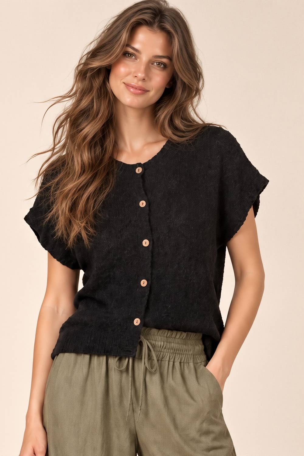 Button Knit Sweater