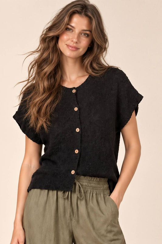 Button Knit Sweater