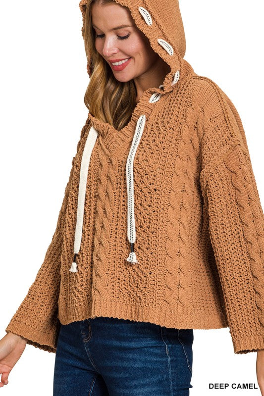 Camel Cable Hoodie