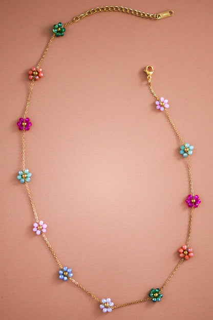 18K Gold Plated Waterproof Stainless Steel Chain Necklace - 7201