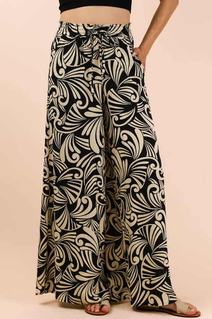Tropical Wide Leg Pants