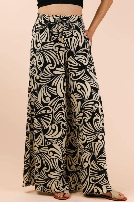 Tropical Wide Leg Pants