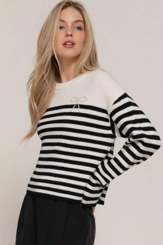 Pearl Stripe Sweater
