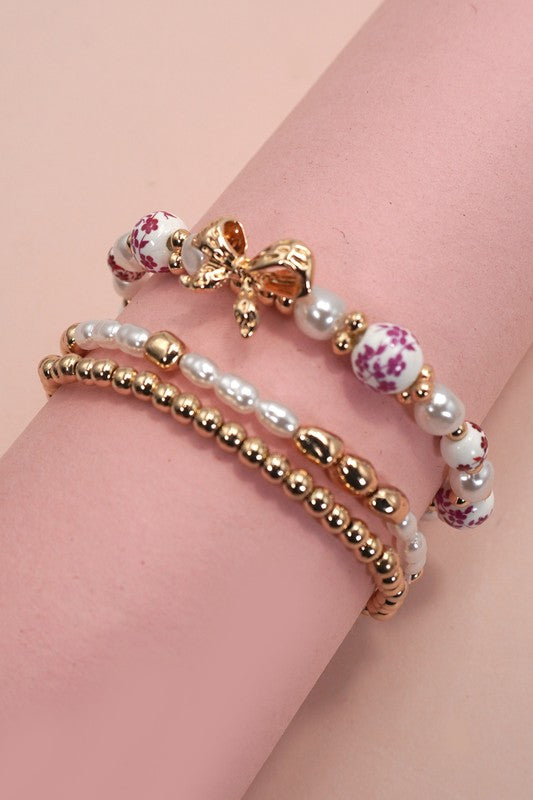 Pink Bow Bracelet