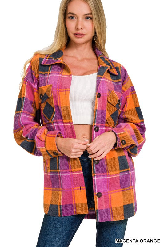 Fleece Plaid Shacket