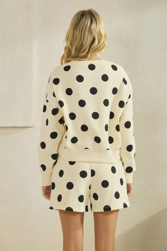 Polka Dot Crew Neck