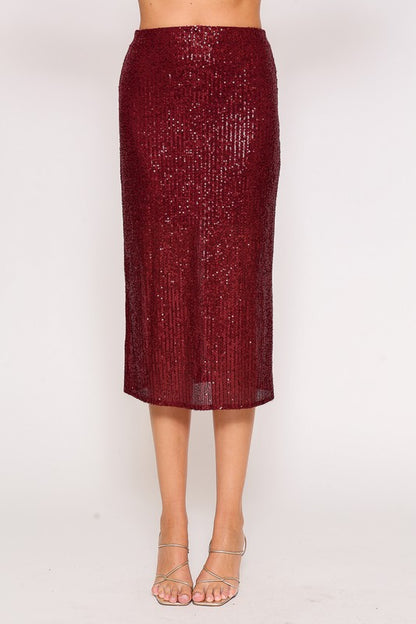 Sequin Midi Skirt