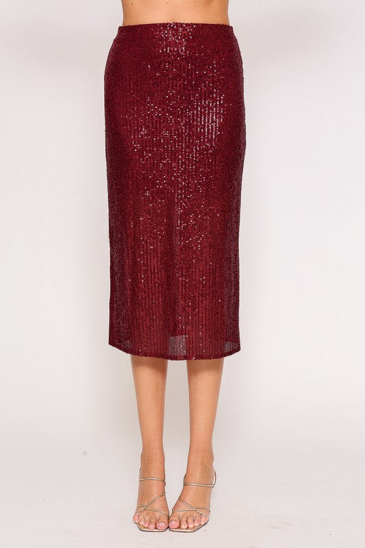Sequin Midi Skirt