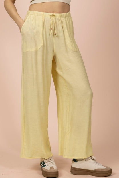 Yellow Woven Pants